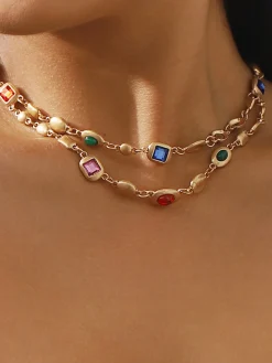 Double-Layer Colorful Beaded Necklace