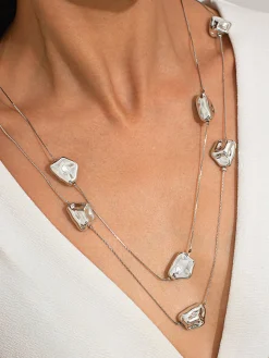 Double-Layer Irregular Stones Necklace