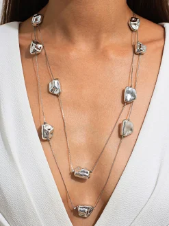 Double-Layer Irregular Stones Necklace