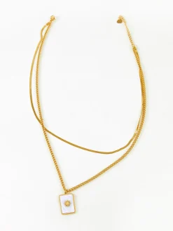 Double-Layer Shell Sun Necklace