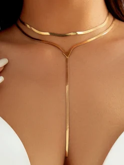 Double-Layer Snake Tassel Necklace