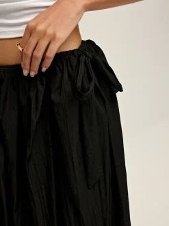 Drawstring Pleated Umbrella-Shaped Skirt