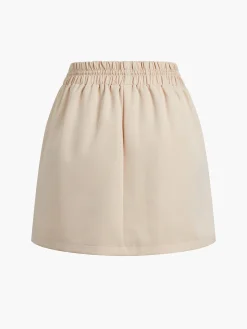Drawstring Pockets Cargo Mini Skirt