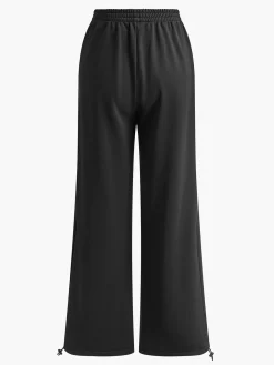 Drawstring Side Contrast Striped Pants