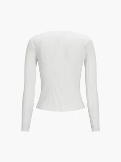 Effortless Keyhole Long Sleeve Knit Top