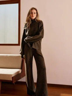Elastic Waist Sweater Pants