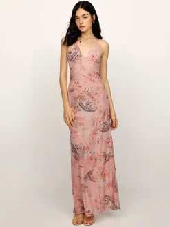 Elegant Backless Mesh Cami Dress