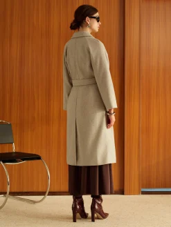 Elegant Belted Long Winter Coat