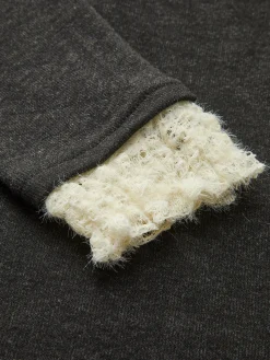 Elegant Contrast Trim Jersey Top
