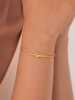 Elegant Double Layer Knotted Bracelet