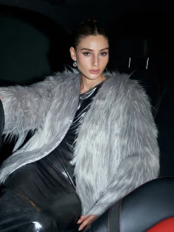 Elegant Faux Fur Coat