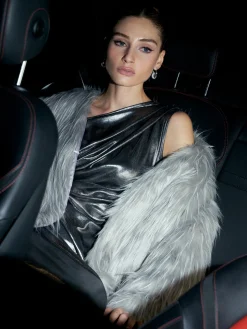 Elegant Faux Fur Coat