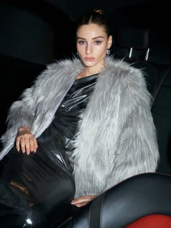 Elegant Faux Fur Coat