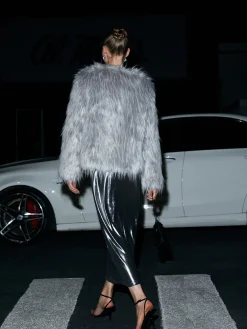 Elegant Faux Fur Coat