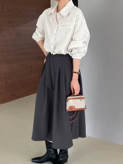 Elegant Knotted Midi Skirts
