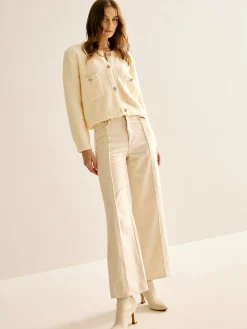 Elegant Metal Button Cardigan