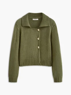 Elegant Metal Lapel Sweater