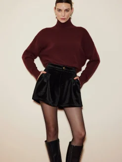Elegant Mock Neck Shift Sweater