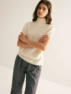 Elegant Mock Neck Sweater Vest