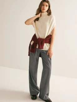 Elegant Mock Neck Sweater Vest