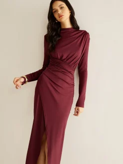 Elegant Pleated Split Dress