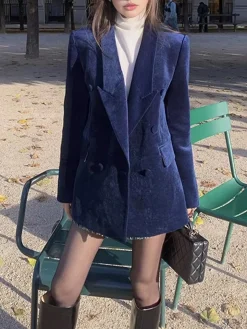 Elegant Shift Button Blazer