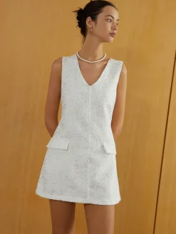 Elegant Sleeveless V-Neck Short Dress