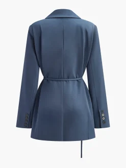 Elegant Slim-Belted Blazer