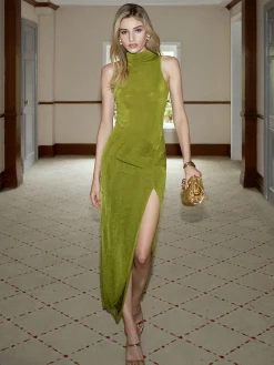 Elegant Split Purl Dress