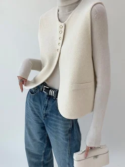 Elegant Split Sweater Vest