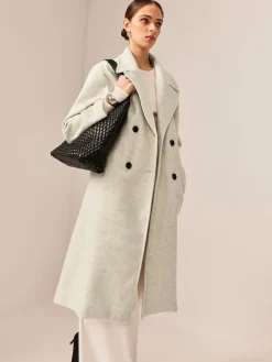 Elegant Tweed Long Coat