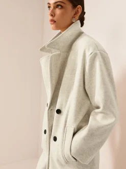 Elegant Tweed Long Coat