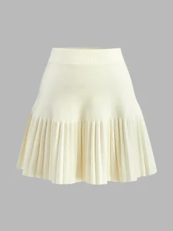 Elegant Umbrella-Shape Knit Skirt