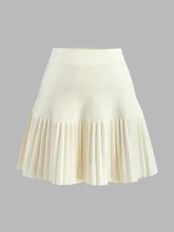 Elegant Umbrella-Shape Knit Skirt