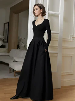 Elegant Umbrella-Shape Panel Dress