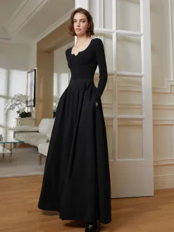 Elegant Umbrella-Shape Panel Dress