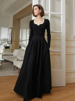 Elegant Umbrella-Shape Panel Dress