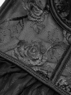 Embroidered Floral Ruffle Lace Cami Top