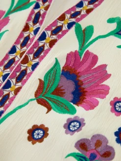 Embroidered Floral Vest