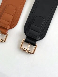 Faux Leather Buckle Corset Belt