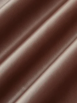 Faux Leather One-Shoulder Zipper Tank Dress