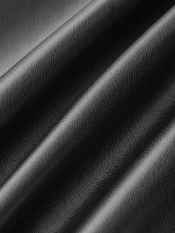 Faux Leather Sleeveless Belted Dress
