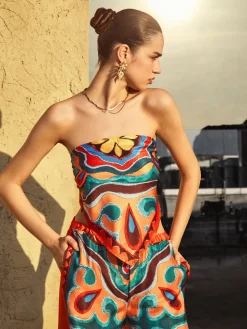 Flaming Passions Back Tie Top