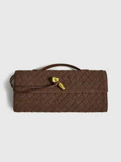 Flap Suede Clutch Bag