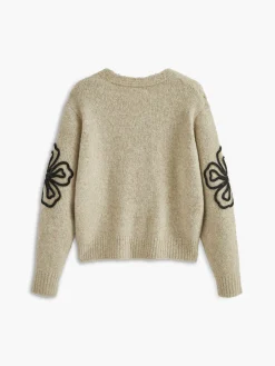 Floral Detail V-Neck Cardigan