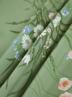 Floral Halter Chiffon Midi Dress