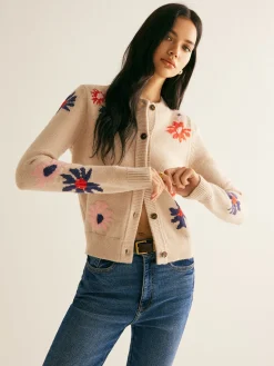 Floral Pattern Breasted Soft Cardigan