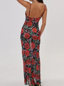 Floral Print Cami Long Dress