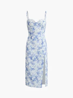 Floral Print Cami Midi Dress