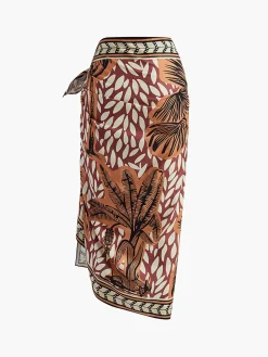 Floral Print Knotted Cover Up